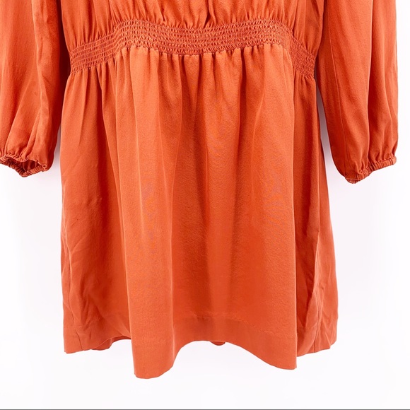 12th Street by Cynthia Vincent Orange Silk Top S - Picture 3 of 8
